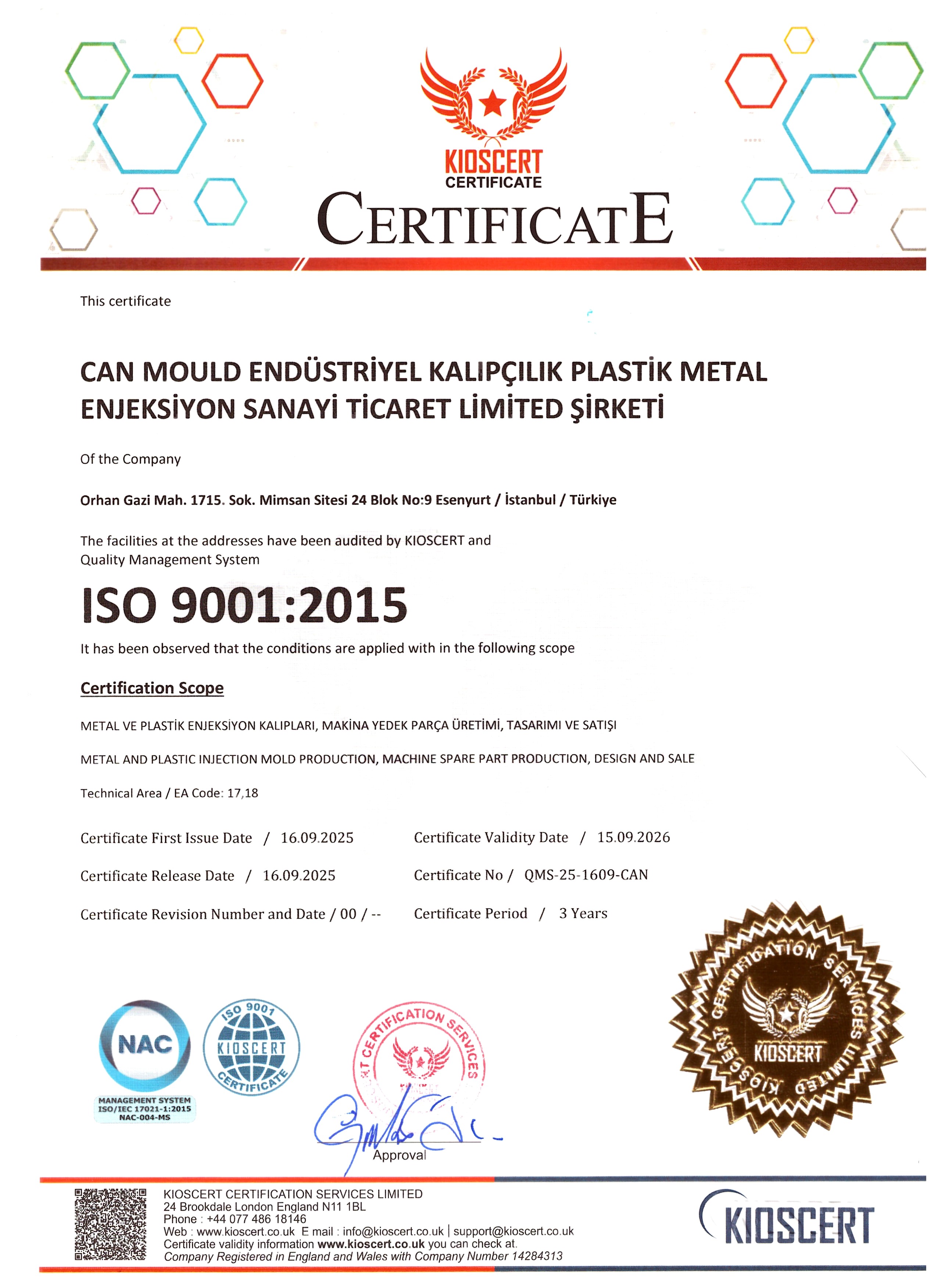 ISO 9001:2015 Certificate